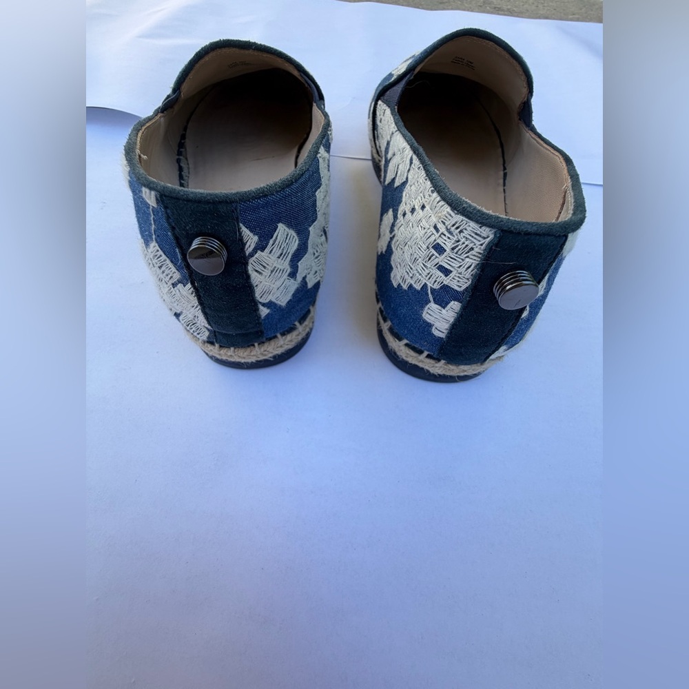 Botkier “Sara” Blue Embroidered Espadrilles – Size 10 – Geometric Embroidery - Picture 8 of 12